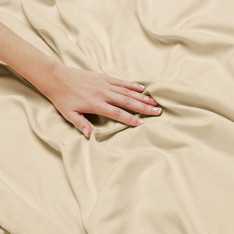 Elegant Comfort Premium Hotel Quality 1-Piece King Single Flat Sheet, Luxury and Softest 2000 Thread Count Bedding Flat Sheet(King Single,Cream White)