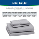 4 Piece Bed Sheet Set- Bedding Sheets & Pillowcases -Breathable Bedding - Wrinkle, Fade, Stain Resistant-Deep Pocket Flat Fitted Bed Sheet Set(Raw white,Queen)