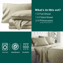 4 Piece Bed Sheet Set- Bedding Sheets & Pillowcases -Breathable Bedding - Wrinkle, Fade, Stain Resistant-Deep Pocket Flat Fitted Bed Sheet Set(Camel Beige,Queen)