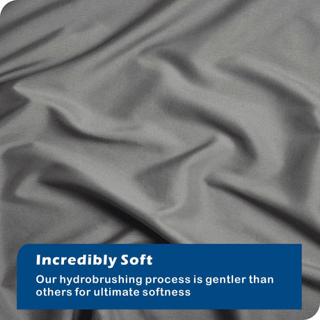 2 Piece Hotel Soft Microfiber Quilt Cover Set-2000TC Duvet/Donna Cover Set & Pillowcases -1 Quilt Cover Zipper Closure & 1 x Pillowcases-Breathable Bedding - Wrinkle, Fade, Stain Resistant(Grey,Single)