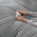 2 Piece Hotel Soft Microfiber Quilt Cover Set-2000TC Duvet/Donna Cover Set & Pillowcases -1 Quilt Cover Zipper Closure & 1 x Pillowcases-Breathable Bedding - Wrinkle, Fade, Stain Resistant(Grey,Single)