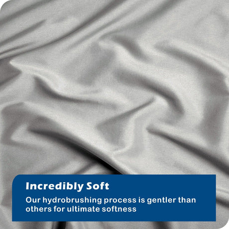 2 Piece Hotel Soft Microfiber Quilt Cover Set-2000TC Duvet/Donna Cover Set & Pillowcases -1 Quilt Cover Zipper Closure & 1 x Pillowcases-Breathable Bedding - Wrinkle, Fade, Stain Resistant(Silver-gray,Single)
