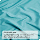 4 Piece Bed Sheet Set- Bedding Sheets & Pillowcases -Breathable Bedding - Wrinkle, Fade, Stain Resistant-Deep Pocket Flat Fitted Bed Sheet Set(Ice Blue,Super King)