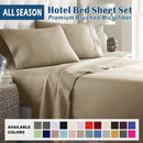 4 Piece Bed Sheet Set- Bedding Sheets & Pillowcases -Breathable Bedding - Wrinkle, Fade, Stain Resistant-Deep Pocket Flat Fitted Bed Sheet Set(Cream White,Super King)