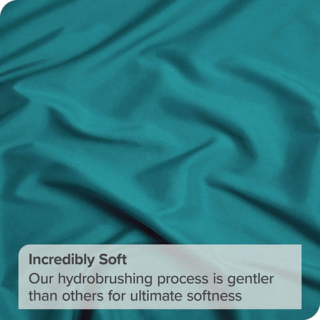 4 Piece Bed Sheet Set- Bedding Sheets & Pillowcases -Breathable Bedding - Wrinkle, Fade, Stain Resistant-Deep Pocket Flat Fitted Bed Sheet Set(Biscay blue,Super King)
