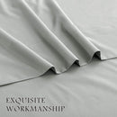 4 Piece Bed Sheet Set- Bedding Sheets & Pillowcases -Breathable Bedding - Wrinkle, Fade, Stain Resistant-Deep Pocket Flat Fitted Bed Sheet Set(Silver-gray,Super King)