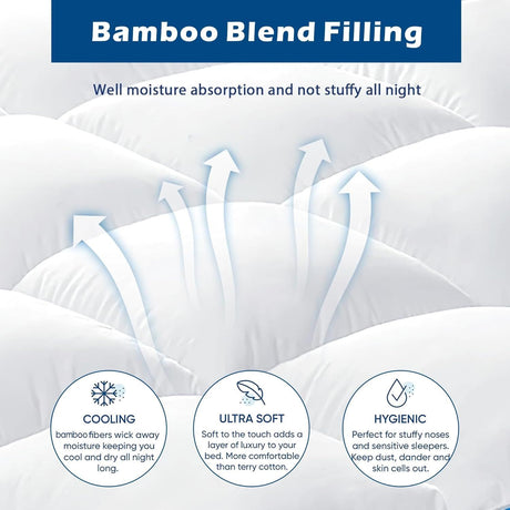 1000GSM Mattress Topper Viscose Derived from Bamboo, Thick Pillowtop Fitted Mattress Cover with 45cm Deep Skirt - Machine Washable Hypoallergenic（King Single,Black）