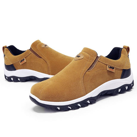 New Code Men Hiking Shoes Rubber Sole Low Top Black 44