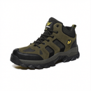QIFENG Mens High Top Hiking Shoes Anti Slip Rubber Sole Army Green 46