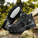 QIFENG Mens High Top Hiking Shoes Anti Slip Rubber Sole Army Green 46