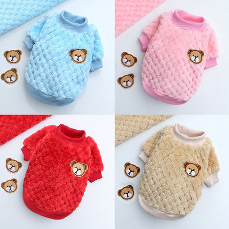 Shine Pet Clothes Coral Fleece Two Leg Dog Cat 285 pineapple foundation bear 2XL (chest circumference 58 back length 40cm)