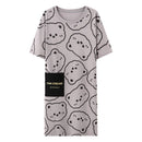 Women Summer Sleepwear Polyester Loose Dress Yellow XL