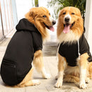 Shining Pet Sweatshirt Polyester Zipper Pocket Big Dog Zipper Pocket Sweater Black L (bust 47CM about 4.00 kg-5.50 kg pets)