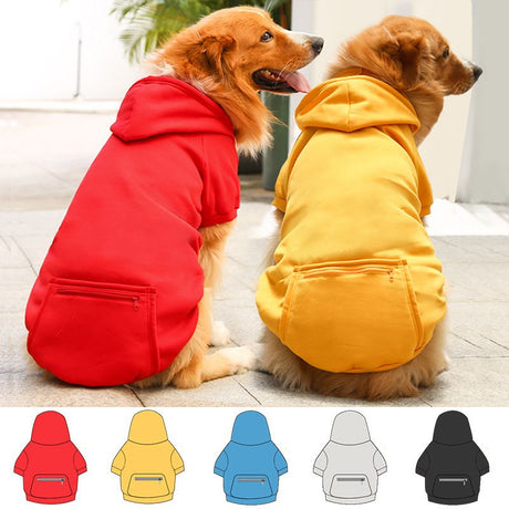 Shining Pet Sweatshirt Polyester Zipper Pocket 265 Love Black Sweater 5XL (bust 92CM about 25.00 kg-40.00 kg pets)