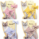 Zichen Cat Harness Vest Style Cotton Traction Rope Blue (cinnamon dog bow) S(1.0 recommendation 1.50 kg-3.50 kg