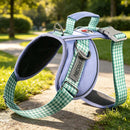 Synergy Plaid Dog Harness Vest Polyester XL19 Blue xs