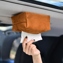 Car Tissue Box PU Magnetic Holder Yellow brown