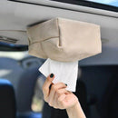 Car Tissue Box PU Magnetic Holder Yellow brown