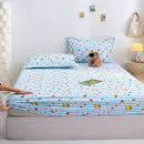 Yuan sheng Home Textiles Pure Cotton Cartoon Dog Sheet Cartoon white bear 90cm/200cm thin mattress model