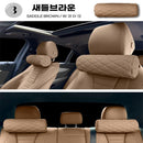 Car Neck Pillow Memory Foam Leather Black