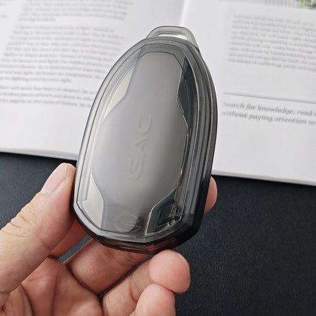 Trumpchi Car Key Cover Tpu Case Gs3 Emkoo M8 E9 Type d-transparent black [single key cover]
