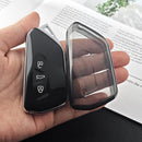 Volkswagen Golf 8 Key Cover TPU Transparent Type d - transparent black [single key cover]
