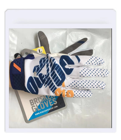 LOHAS FOX Cycling Gloves Nylon Wear Resistant Long. White