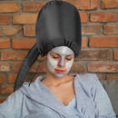 Silk Bonnet for Sleeping and Hooded Hair Dryer Attachment Set, Elastic Tie Band Sleep Bonnet for Women Curly Hair, Fast Drying Hair Dryer Diffuser Cap for Hair Care, Styling