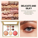 3pcs Baking Makeup Palette-Includes Brush, Facial Powder, Powder Blusher Eye Shadow, Multi-Product Palette for Eyelid Brightening & Face Contouring, for Daily Use or Dating