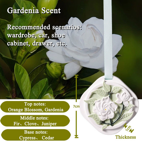 Moisture Absorber Bags & Scented Wardrobe Fresheners (9-Pack), Gardenia Scented Dehumidifier & Hanging Closet Sachets for Dampness & Odor Removal in Wardrobes, Cars & Bathrooms