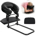 Head Rest for Mattress Home Massage Kit with Storage Bag Adjustable Height Face Down Pillow Multi Function Comfortable for Home Massage, Beauty Bed & Post-Surgery Recovery (Black)