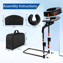 Head Rest for Mattress Home Massage Kit with Storage Bag Adjustable Height Face Down Pillow Multi Function Comfortable for Home Massage, Beauty Bed & Post-Surgery Recovery (Black)