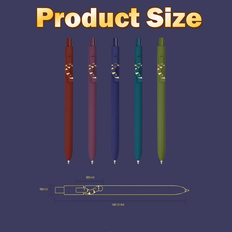 5 Pcs Retractable Gel Pens,0.5mm Ballpoint Black Ink Pens with Cute Cat Tail,Japanese Smooth Writing Fine for Cat Lovers School Office