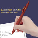 5 Pcs Retractable Gel Pens,0.5mm Ballpoint Black Ink Pens with Cute Cat Tail,Japanese Smooth Writing Fine for Cat Lovers School Office