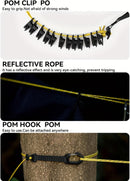 Portable Clothesline for Travel, Outdoor Camping Clothesline with 16 Clothes Clips,Lightweight Camping Clothes Drying Rope for Hotels Backyard Cruise Ships