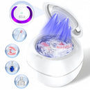 Ultrasonic Retainer Cleaner, 42kHz Portable UV Denture Cleaner for Dentures Aligner Mouth Guard Denture Toothbrush Heads, Jewelry, Glasses with 180ML Capacity