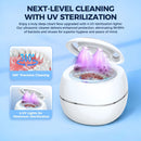 Ultrasonic Retainer Cleaner, 42kHz Portable UV Denture Cleaner for Dentures Aligner Mouth Guard Denture Toothbrush Heads, Jewelry, Glasses with 180ML Capacity