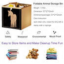 2 Packs Collapsible Storage Bins, Retro Style Foldable Storage Box for Toys, Clothes, Books, Closet & Shelves, Durable Home Storage Basket Organizer (A-Horse)