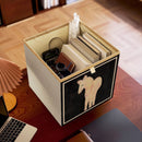 2 Packs Collapsible Storage Bins, Retro Style Foldable Storage Box for Toys, Clothes, Books, Closet & Shelves, Durable Home Storage Basket Organizer (A-Horse)
