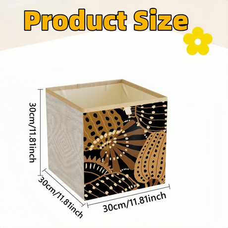 2 Packs Collapsible Storage Bins, Retro Style Foldable Storage Box for Toys, Clothes, Books, Closet & Shelves, Durable Home Storage Basket Organizer (A-Horse)