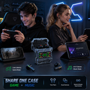 Wireless Earbuds 2 Pairs in 1 Charging Case with LED Display | 40H Total Playtime, Gaming & Music, Mecha Bluetooth Design, Dual Style Earbuds, Couples Earphones