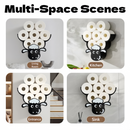 Creative Sheep Toilet Paper Holder, Wall-Mounted Metal Tissue Storage Rack, Punch-Free Easy Installation Paper Towel Holder, Funny Home Decor for Bathroom