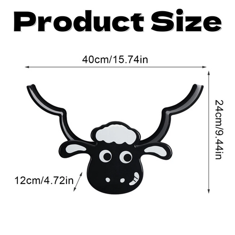 Creative Sheep Toilet Paper Holder, Wall-Mounted Metal Tissue Storage Rack, Punch-Free Easy Installation Paper Towel Holder, Funny Home Decor for Bathroom