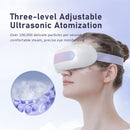 Eye Massager with Nano Mist Moisturising, Dry Eyes, Dark Circles, Heated Eye Mask with 8 Acupoint Massage, Rechargeable Bluetooth Music Eye Care Device for Relaxation Improve Sleeping