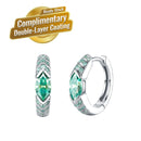 Elegant Ear Cuff with Teal Marquise Moissanite and 925 Silver Finish, Hypoallergenic and Tarnish-Resistant for Daily Wear and Light Formal Occasions, Featuring a Brilliant 38-Stone Setting for a Luxurious Sparkle (Moissanite, Premium S925)