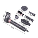 7-in-1 Hot Air Styling Brush Set with Interchangeable Attachments for Home and Salon Use – Dry, Straighten, Curl, and Add Volume with Professional-Grade Power and Precision (RoseGold)
