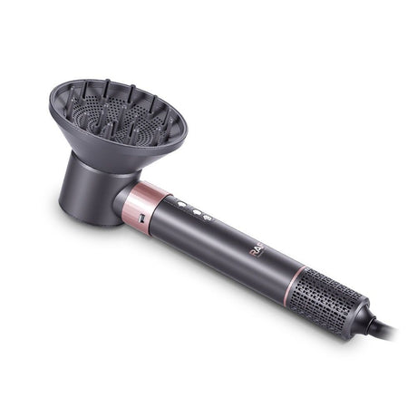 7-in-1 Hot Air Styling Brush Set with Interchangeable Attachments for Home and Salon Use – Dry, Straighten, Curl, and Add Volume with Professional-Grade Power and Precision (RoseGold)