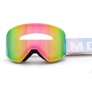 Magnetic Cylindrical Ski Goggles with UV400 Anti-Fog Dual-Lens, Impact-Resistant TPU Frame, Interchangeable Lens for Snow Sports, Includes Protective Case & Black Storage Bag (Purple)