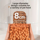 Automatic Pet Feeder and Water Dispenser Combo, 7-Day Capacity for Cats and Small Dogs, Self-Refilling Water Bowl with Gravity Flow, No Battery Needed, Modern White Design with Sturdy Base (Grey)