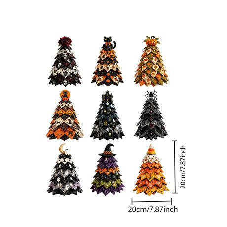 Spooky DIY Felt Halloween Tree Kit – Create a Whimsical Holiday Centerpiece with Pre-Cut Fabric, Plush Fill, and Adorable Ghostly Charms for Mantel, Desk, or Shelf Décor. (Ghost Castle)